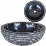 Cumpara ieftin Chiuvetă din marmură 40 cm, negru, vidaXL