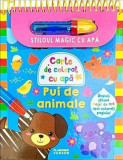 Pui de animale - Stiloul magic cu apă - Hardcover - Flamingo