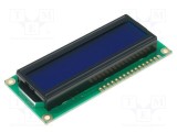Afișaj LCD alfanumeric STN 16x2 albastru LED RAYSTAR OPTRONICS