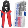 Set cleste de sertizare hexagonala cu 500 terminale tubulare pentru conductori electrici, 0.14, 10 mm &sup2;, lungime 16 cm