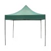 Cort pavilion, cu cadru metalic, pliabil, dimensiuni 3x3 m, acoperis din panza impermeabila, pentru curte, gradina, evenimente, verde/negru