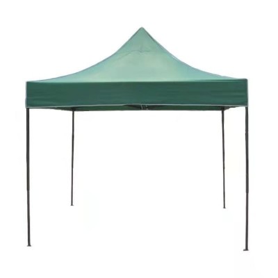 Cort pavilion, cu cadru metalic, pliabil, dimensiuni 3x3 m, acoperis din panza impermeabila, pentru curte, gradina, evenimente, verde/negru foto
