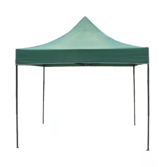 Cort pavilion, cu cadru metalic, pliabil, dimensiuni 3x3 m, acoperis din panza impermeabila, pentru curte, gradina, evenimente, verde/negru