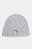 Hugo Blue caciula de lana culoarea gri, de lana, din tesatura neteda, 50528620