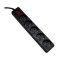 Prelungitor 1.5 metri 5 prize intrerupator cablu 3 x 1mm Negru