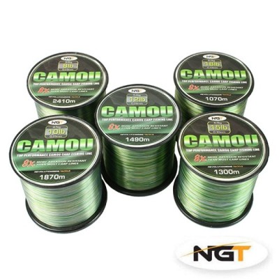 Fir Monofilament NGT Camo Line, 0.25mm 10lbs 1870m foto