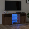 Comodă TV cu lumini LED, stejar maro, 120x30x50 cm, vidaXL