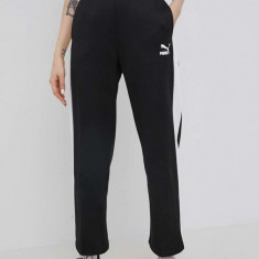 Puma pantaloni 533520 femei, culoarea negru, neted 533520-01