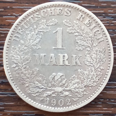 (A336) MONEDA DIN ARGINT GERMANIA - 1 MARK 1902, LIT. E, TIRAJ MAI MIC