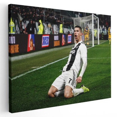 Tablou Cristiano Ronaldo poster afis 1563 Tablou canvas pe panza CU RAMA 60x90 cm foto