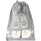 Cumpara ieftin Sac organizator pantofi gri 36 x 27 cm, pentru calatorii si depozitare