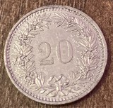 C50 - Moneda foarte veche - Elvetia - 20 rappen - 1988
