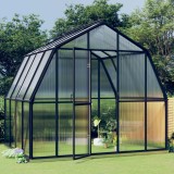 Seră cu cadru de bază, antracit, 6,43 m&sup2;, aluminiu