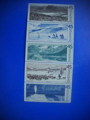 HOPCT TIMBRE SUEDIA MNH 1158 CERCUL POLAR-STREIF -5 VAL 1970-NESTAMPILAT foto