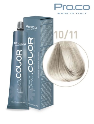 Vopsea de par profesionala PRO.COLOR 100 ml - Pro.Co - 10/11 BLOND SUPER DESCHIS CENUSIU INTENS foto