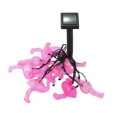 Ghirlanda luminoasa solara cu LED, model Flamingo