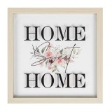 Tablou Decorativ pentru perete Primavara acasa, model 3D cu flori, Bej, 30.5x30.5 cm