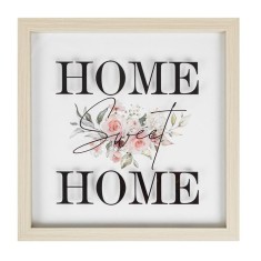 Tablou Decorativ pentru perete Primavara acasa, model 3D cu flori, Bej, 30.5x30.5 cm foto
