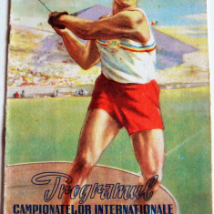 Program Campionatele Internationale de Atletism ale RPR 1954