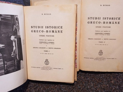 D. Russo - Studii istorice greco - romane, 2 vol. (1939) foto