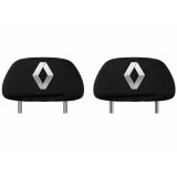 Set 2 huse tetiere negre, pentru gama auto RENAULT