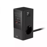 Prelungitor Baseus PowerCombo, 35W, 5A, 2 x USB-A - 2 x USB-C - 3 x Schuko, Negru E00023606113-00