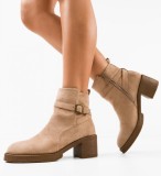 Cumpara ieftin Botine dama Faha Khaki