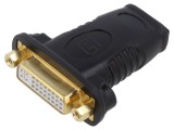 Adaptor DVI-D la HDMI, soclu negru