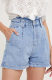 Cumpara ieftin Answear Lab pantaloni scurti jeans femei, neted, high waist