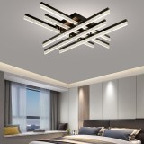 Lustra Led Cu Telecomanda, Finisaj Negru, 144W, 720X720X140 Mm, Lumina Reglabila 3300&ndash;6500K