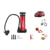 Pompa Picior Mini PU05 Metal, 11 Bar/160 PSI, Furtun 40cm, Universal Auto/Bicicleta, 27cm Inaltime