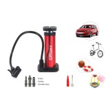Pompa Picior Mini PU05 Metal, 11 Bar/160 PSI, Furtun 40cm, Universal Auto/Bicicleta, 27cm Inaltime