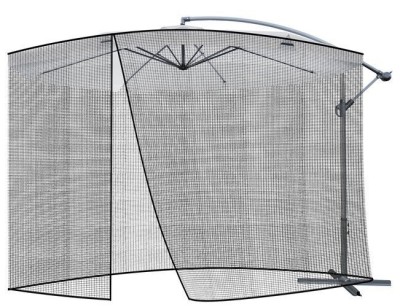 Plasa anti-insecte pentru umbrela, diametru 3,5 m, inaltime 260 cm, snur prindere, fermoar, negru foto