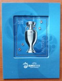 AUSTRIA-2008-UEFA 2008-FOTBAL-Pocal CU CRISTALE SWAROVSKI''-COLITA IN PLIANT-(NOMINAL=7,53=40LEI)-Nestampilat-MNHVezi-Scan