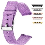 Curea material textil, compatibila cu Apple Watch 10, 46mm, Lilac Purple