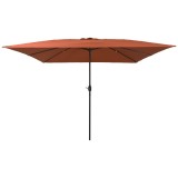 VidaXL Umbrelă de grădină pătrată, 295x245 cm, cărămiziu