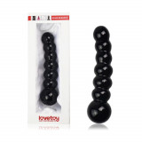 Perle de sticlă negre de sticlă anal dildo anal 17 cm