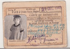 bnk div CFR - carte de identitate 2 calatorii - 1948