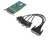 Card de Comunicație PCI Express RS232 4 Porturi 37 Pin