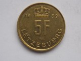 5 FRANCS 1989 LUXEMBURG