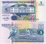 SURINAME 5 gulden 1996 UNC!!!