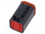 Conector cablu-cablu mufa mamă DT 6 pini neagră IP68 DEUTSCH