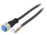 Cablu M12 mamă 5 pini pentru senzori, 5m, IP67, -40...80&deg;C