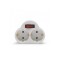 Distribuitor 1 la 2 schuko cu intrerupator Delight