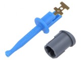 Clips de măsurare cu c&acirc;rlig 6A 70VDC albastru 33VAC