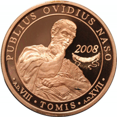 Monedă Tombac cuprat -Publius Ovidius Naso foto