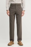 Emporio Armani pantaloni bărbați, culoarea maro, drept, EM001505 AF10047