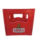 Ladă roșie bere Ursus pentru 20 sticle a c&acirc;te 0.5 litri, din plastic