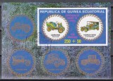 Guineea Ecuatoriala 1976 - Mașini de epocă, Coliță NDT, Ștampilat