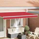 VidaXL Valanța de awning pentru cadru de 4 m roșie 3.8x0.2 m